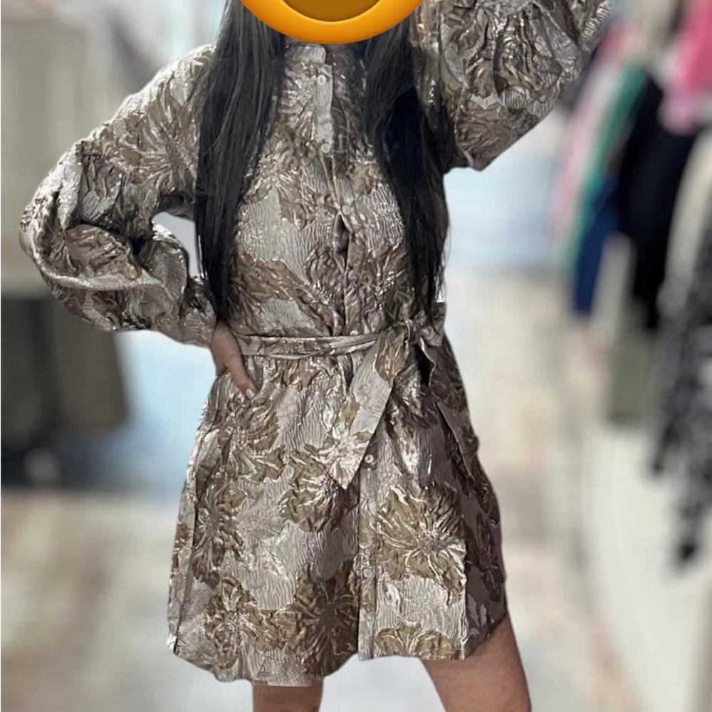 Ellison Jacquard Patterned Dress